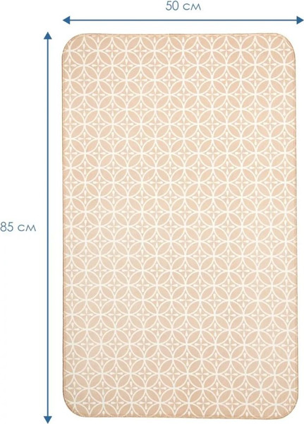 Изображение товара Коврик для ванной Вилина 7068 001 (50x85, противоскользящий, бежевый)