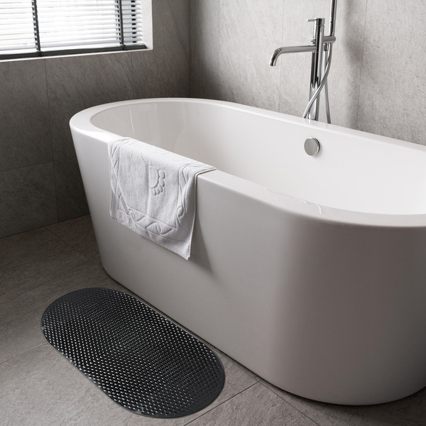 Изображение товара Коврик на присосках Вилина Гарант 7078 (38x69, графитовый серый)