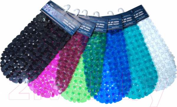 Изображение товара Коврик на присосках Вилина Морская галька 6805 (36x69, прозрачный)