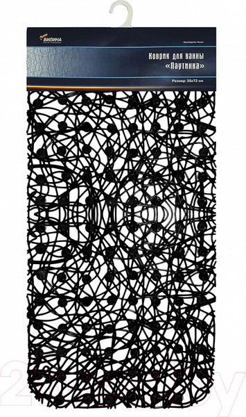 Изображение товара Коврик на присосках Вилина Паутинка 6916 (35x72, черный)