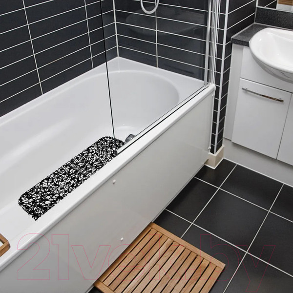 Изображение товара Коврик на присосках Вилина Паутинка 6916 (35x72, черный)