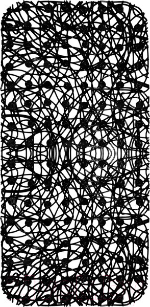 Изображение товара Коврик на присосках Вилина Паутинка 6916 (35x72, черный)