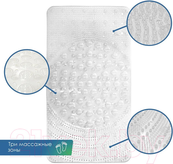 Изображение товара Коврик на присосках Вилина Лужайка 68071 (38x68, прозрачный)