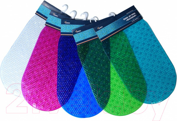 Изображение товара Коврик на присосках Вилина Массажный 6807 (38x69, прозрачный)