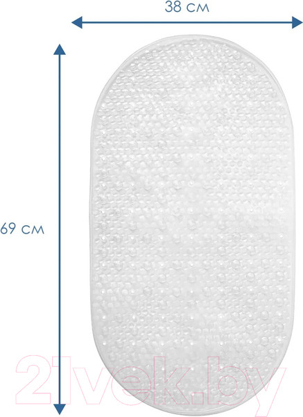 Изображение товара Коврик на присосках Вилина Массажный 6807 (38x69, прозрачный)