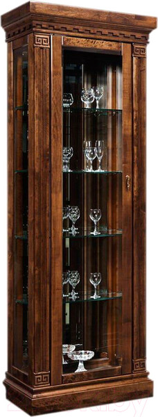 Изображение товара Шкаф с витриной Гомельдрев Ривьера ГМ 5801-01 Береза (беловежский орех)