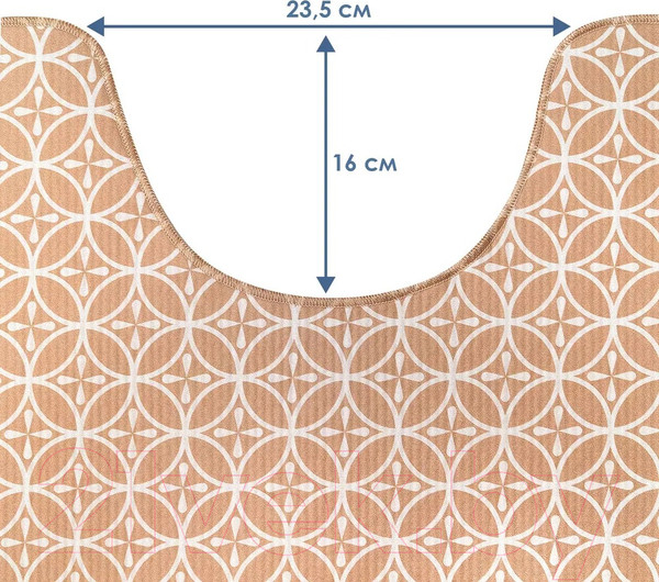 Изображение товара Набор ковриков для ванной и туалета Вилина 7060 002 (50x85, 50x52, противоскользящий, бежевый)