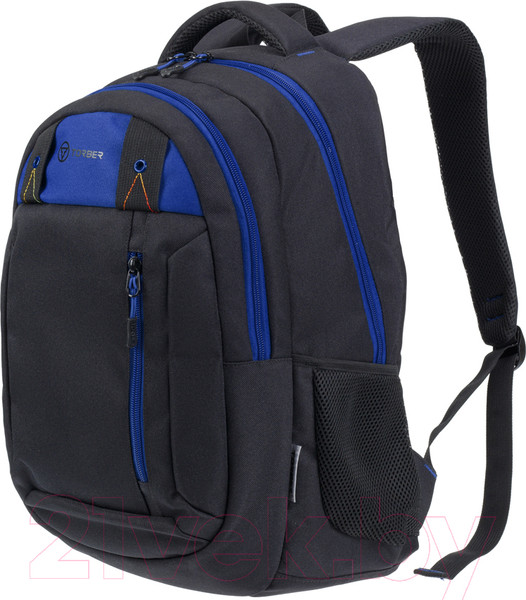 Изображение товара Школьный рюкзак Torber Class X / T5220-22-BLK-BLU-M (черный/синий)