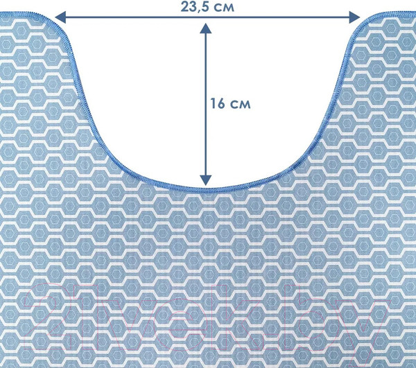 Изображение товара Набор ковриков для ванной и туалета Вилина 7060 001 (50x85, 50x52, противоскользящий, голубой)