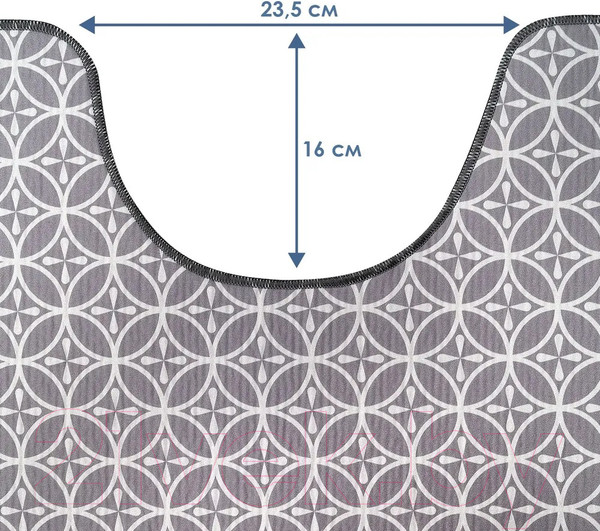 Изображение товара Набор ковриков для ванной и туалета Вилина 7060 002 (50x85, 50x52, противоскользящий, серый)
