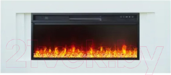 Изображение товара Каминокомплект Смолком Line V42 + Vision 42 LED (бьянко белый)