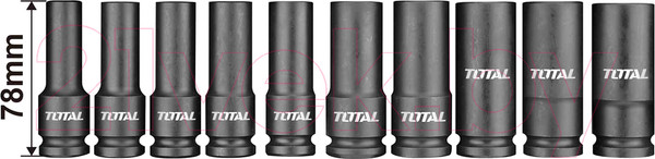 Изображение товара Набор головок слесарных TOTAL THKISD12102L (10шт)