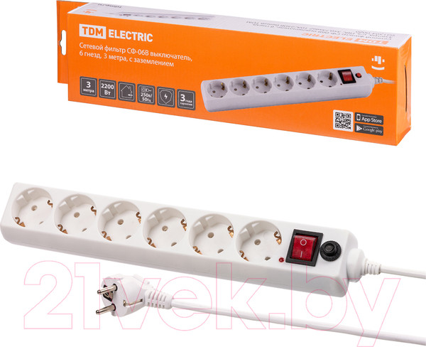 Изображение товара Сетевой фильтр TDM СФ-06В / SQ1304-0020