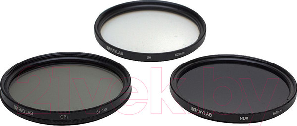Изображение товара Набор фильтров для вспышки RayLab RLK-UVNDCPL62