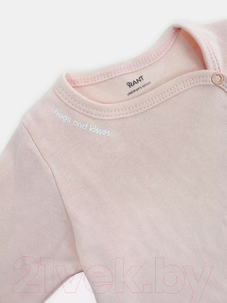 Изображение товара Распашонка Rant Hugs And Kisses / 5372/3-68 (Soft Pink, р.68)