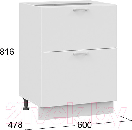 Изображение товара Шкаф-стол кухонный ТриЯ Габриэлла 1Н6Я2 (белый/сноу)