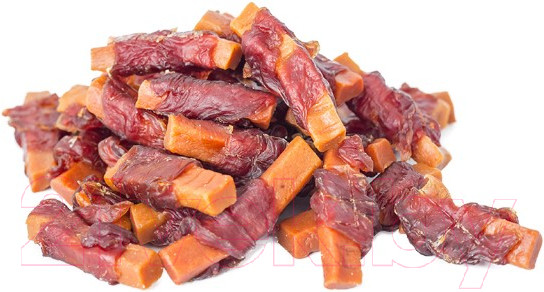 Изображение товара Лакомство для собак Green QZin Чутье Сушеное утиное мясо на ломтике тыквы (750г)