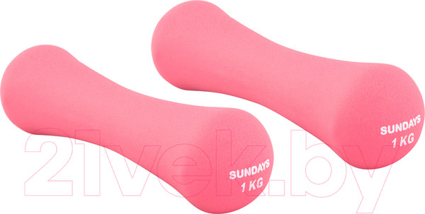 Изображение товара Набор гантелей Sundays Fitness IR92004-D (2х1кг, розовый)