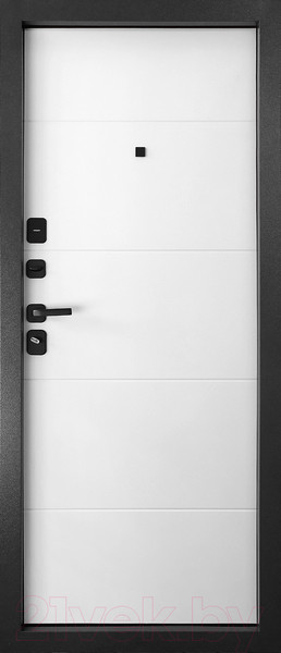 Изображение товара Входная дверь Промет Арктик М 98x205 (левая, букле графит/белый ПФ-039)