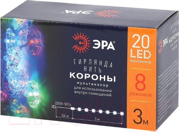 Изображение товара Светодиодная гирлянда ЭРА ENIN-3K / Б0041898
