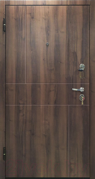 Изображение товара Входная дверь Промет Урбан 96x205 (левая, дуб пасадена/ясень белоснежный/черный муар ЦП)