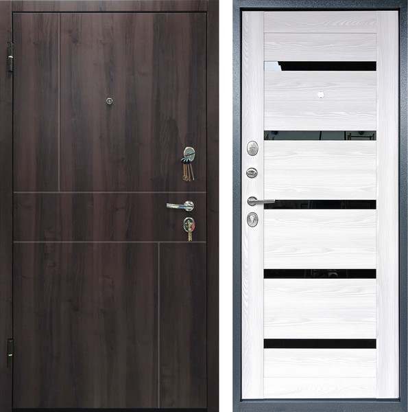 Изображение товара Входная дверь Промет Урбан 96x205 (левая, пасадена/ревьера айс ЦП)