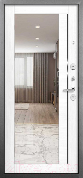 Изображение товара Входная дверь Промет Урбан 96x205 (правая, рефлект бланко)