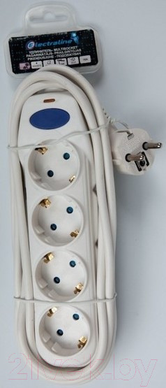 Изображение товара Удлинитель Electraline 62166 (5м, белый)
