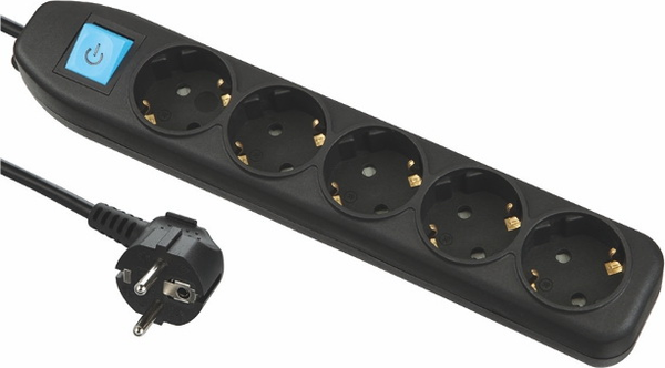 Изображение товара Удлинитель Electraline 62267 (1.5м, черный)