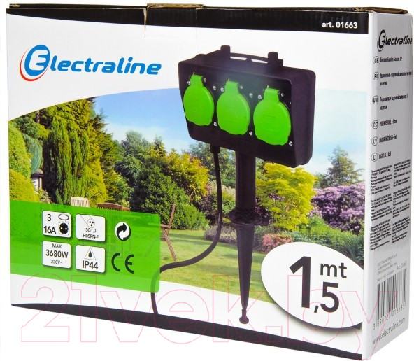 Изображение товара Удлинитель Electraline 01663 (1.5м)