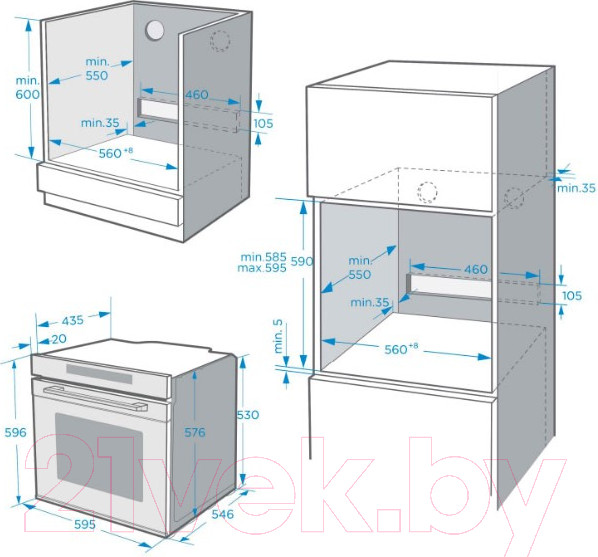 Изображение товара Электрический духовой шкаф Maunfeld MEOR.7217DMB2