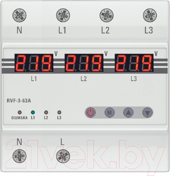 Изображение товара Реле контроля фаз КС RVF-3-63A / 82738