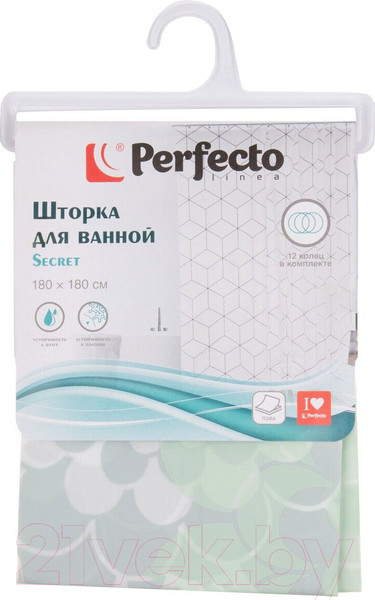 Изображение товара Шторка-занавеска для ванны Perfecto Linea Secret 36-118005 (цветы)