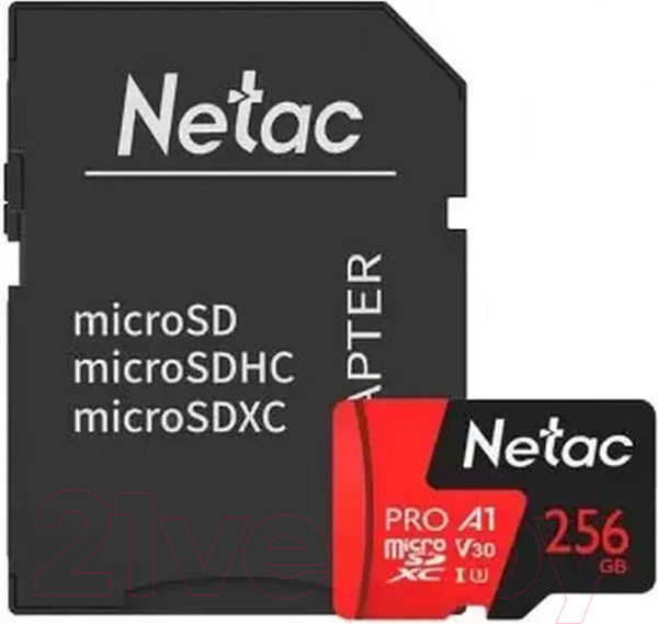 Изображение товара Карта памяти Netac MicroSD P500 Extreme Pro 256GB (NT02P500PRO-256G-R)