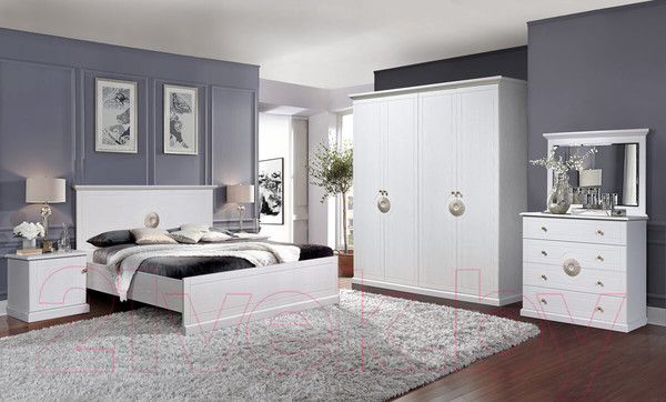 Изображение товара Двуспальная кровать Гомельдрев Виола ГМ 8824 160x200 Дуб (бьянко)