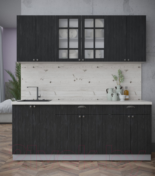 Изображение товара Кухонный гарнитур Интерлиния Берес 2.0А (дуб английский/бискайская сосна)