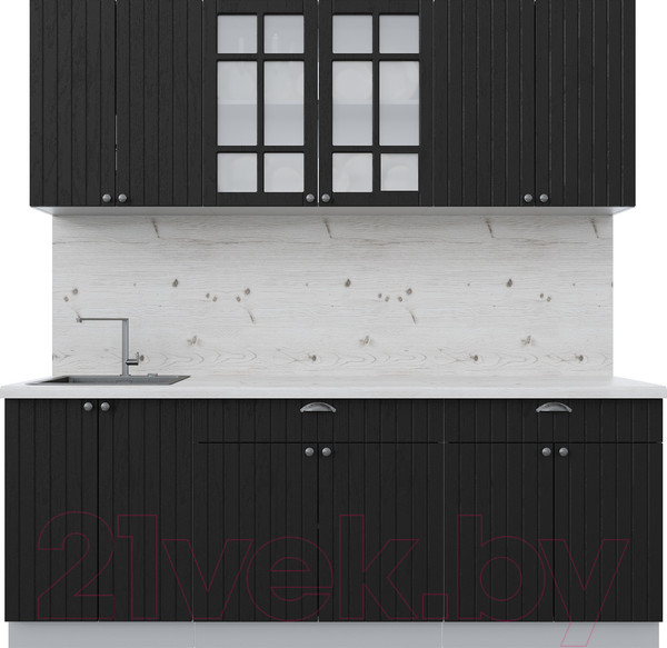 Изображение товара Кухонный гарнитур Интерлиния Берес 2.1А (дуб английский/бискайская сосна)