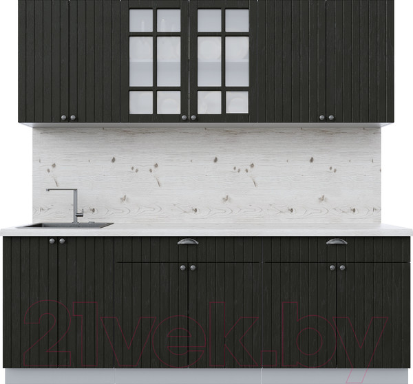 Изображение товара Кухонный гарнитур Интерлиния Берес 2.2А (дуб английский/бискайская сосна)