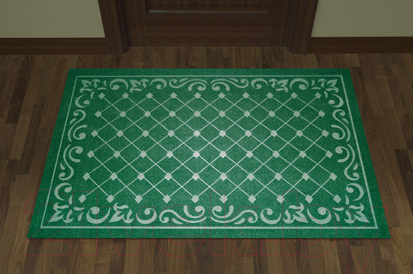 Изображение товара Коврик грязезащитный Kovroff Ромбы 40x60 / П/10/01/06 (зеленый)