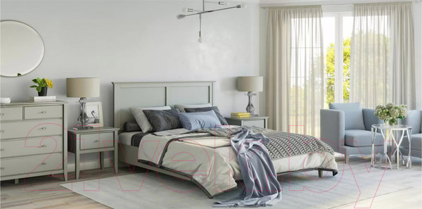 Изображение товара Двуспальная кровать Гомельдрев ГМ 8814-03 180x200 (ольха/светло-серый)