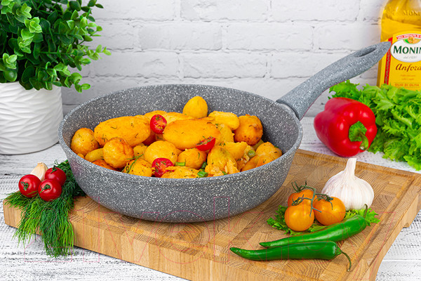 Изображение товара Сковорода Elan Gallery Гармония вкуса / 120576 (серый мрамор)