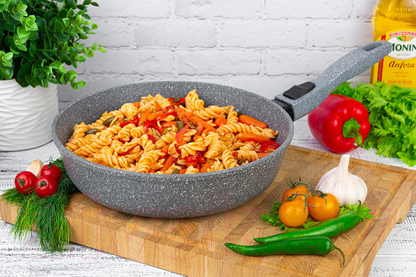 Изображение товара Сковорода Elan Gallery Гармония вкуса / 120588 (серый мрамор)