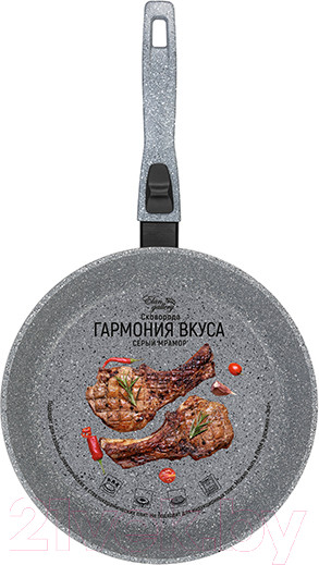 Изображение товара Сковорода Elan Gallery Гармония вкуса / 120592 (серый мрамор)