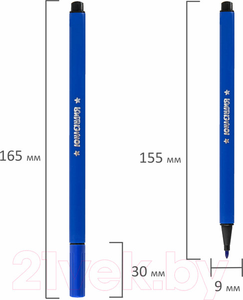 Изображение товара Фломастеры Юнландия Водный Мир / 152182 (12шт)