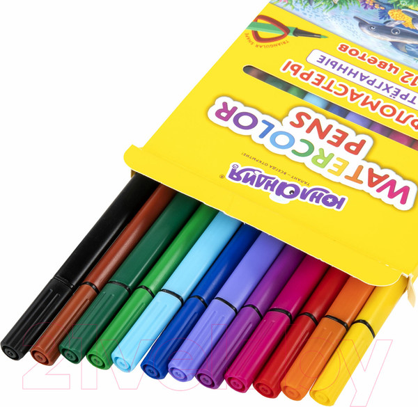 Изображение товара Фломастеры Юнландия Водный Мир / 152182 (12шт)