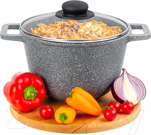 Изображение товара Казан Elan Gallery Гармония вкуса / 120551 (серый мрамор)