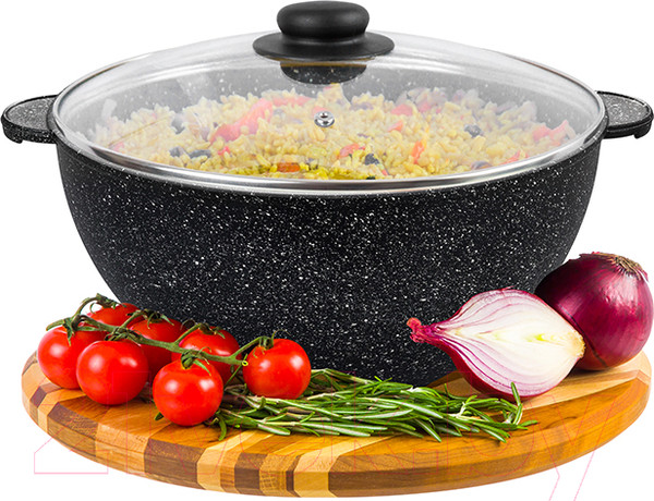 Изображение товара Казан Elan Gallery Гармония вкуса / 120224 (черный мрамор)