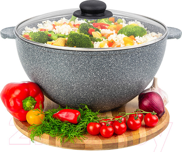 Изображение товара Казан Elan Gallery Гармония вкуса / 120556 (серый мрамор)