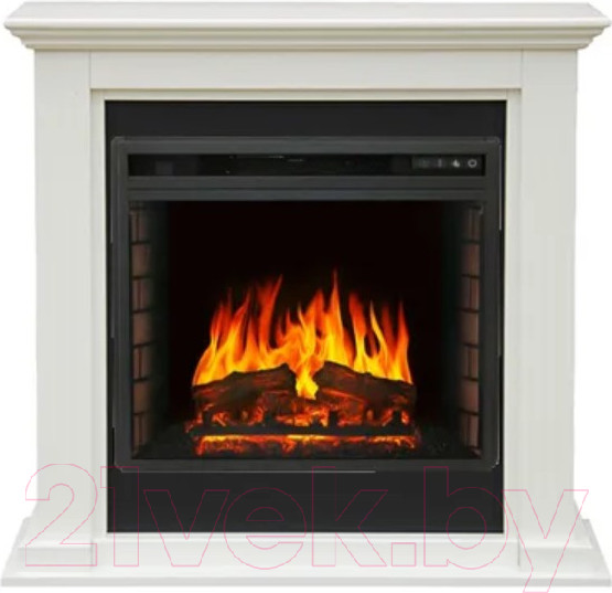 Изображение товара Каминокомплект Смолком Marta V23 + Vision 23 EF LED FX (белый ваниль/черный)