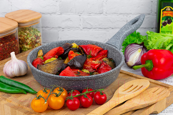 Изображение товара Сковорода Elan Gallery Гармония вкуса / 120578 (серый мрамор)